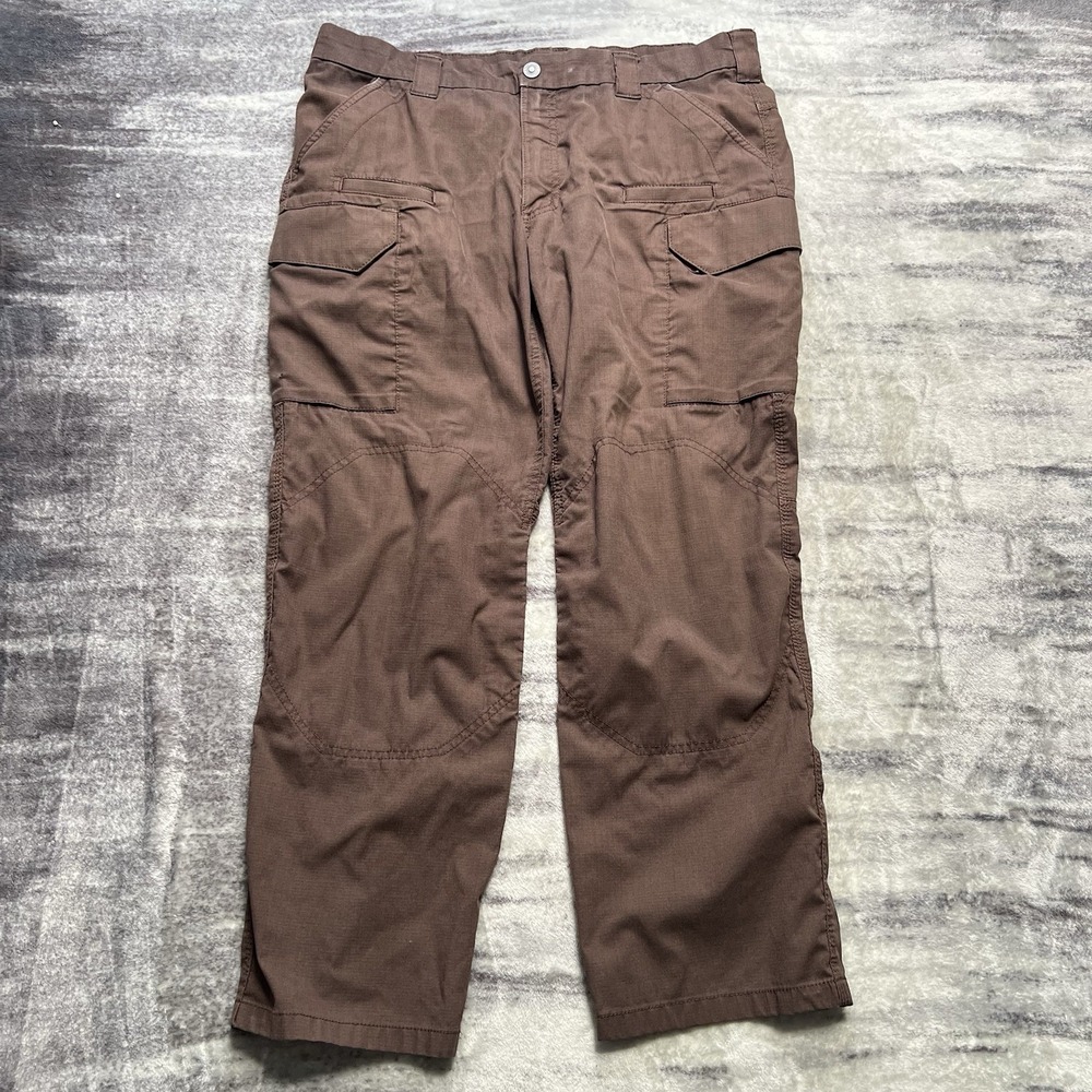 First Tactical Pants Size 38x30 Brown Cargo Military Pants Ripstop Double Knee